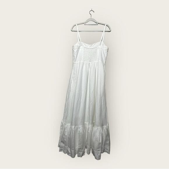 NWT | Jonathan Simkai | Kitzia Linen Bustier Midi Dress | White | Large - Picture 4 of 14